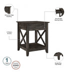 Table de chevet avec tiroir Key West Coastal de Bush Furniture