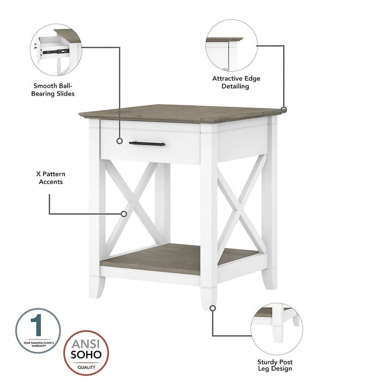 Table de chevet avec tiroir Key West Coastal de Bush Furniture