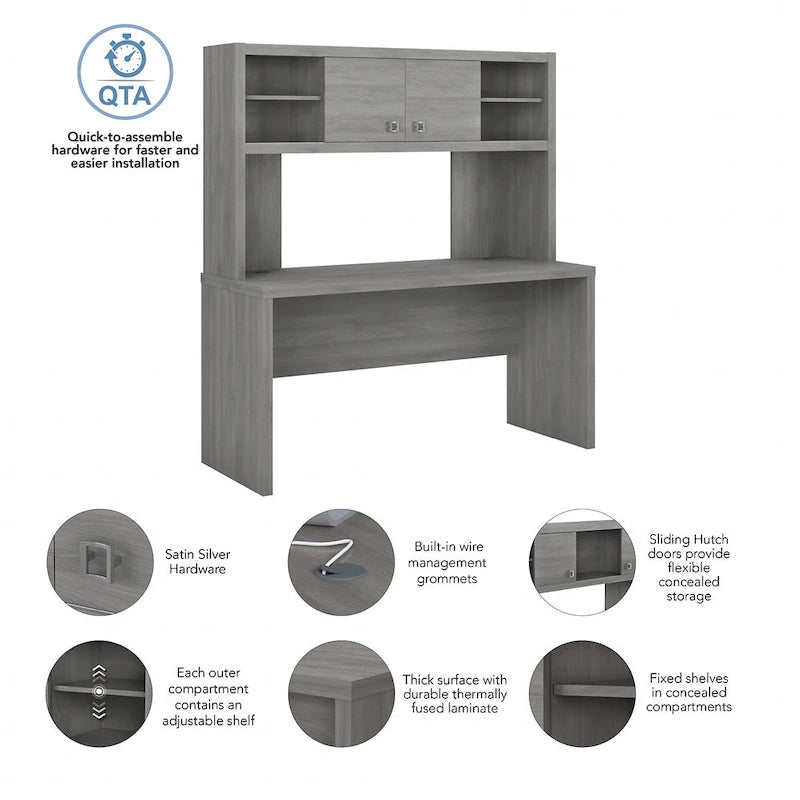 Bureau Credenza Echo 60W avec huche