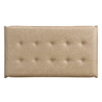 48.4 Rectangle Tufted Upholstered Cocktail, Leather Ottoman Coffee Table with Rubber Wood Frame