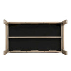 48.4 Rectangle Tufted Upholstered Cocktail, Leather Ottoman Coffee Table with Rubber Wood Frame