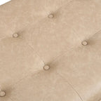 48.4 Rectangle Tufted Upholstered Cocktail, Leather Ottoman Coffee Table with Rubber Wood Frame