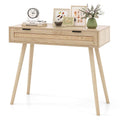 Console en rotin avec tiroir coulissant, style bohème pour entrée - Voir détails