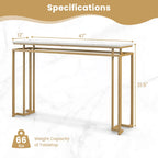 Costway 47 Table console moderne à plateau en faux marbre avec – Voir détails