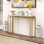 Costway 47 Table console moderne à plateau en faux marbre avec – Voir détails