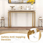 Costway 47 Table console moderne à plateau en faux marbre avec – Voir détails