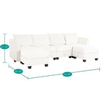 Collection Bricolage Moderne - Canapé Modulable Convertible - Canapé en Lin pour Salon, Appartement, Bureau