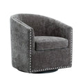 Fauteuil d'appoint pivotant Porthos Home Wesa en tissu capitonné