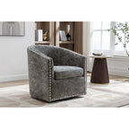 Fauteuil d'appoint pivotant Porthos Home Wesa en tissu capitonné