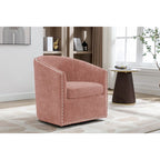 Fauteuil d'appoint pivotant Porthos Home Wesa en tissu capitonné