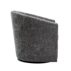 Fauteuil d'appoint pivotant Porthos Home Wesa en tissu capitonné