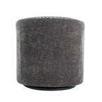 Fauteuil d'appoint pivotant Porthos Home Wesa en tissu capitonné