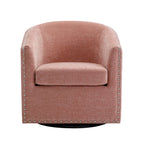 Fauteuil d'appoint pivotant Porthos Home Wesa en tissu capitonné