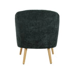 Fauteuil d'appoint en velours côtelé Quilla de Porthos Home avec pieds en bois d'hévéa