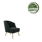 Fauteuil d'appoint en velours côtelé Quilla de Porthos Home avec pieds en bois d'hévéa