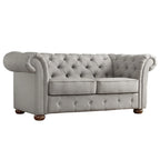 Causeuse capitonnée Chesterfield Knightsbridge à bras roulés