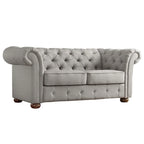 Causeuse capitonnée Chesterfield Knightsbridge à bras roulés