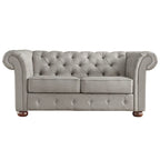 Causeuse capitonnée Chesterfield Knightsbridge à bras roulés