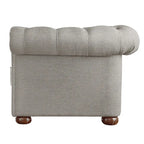 Causeuse capitonnée Chesterfield Knightsbridge à bras roulés
