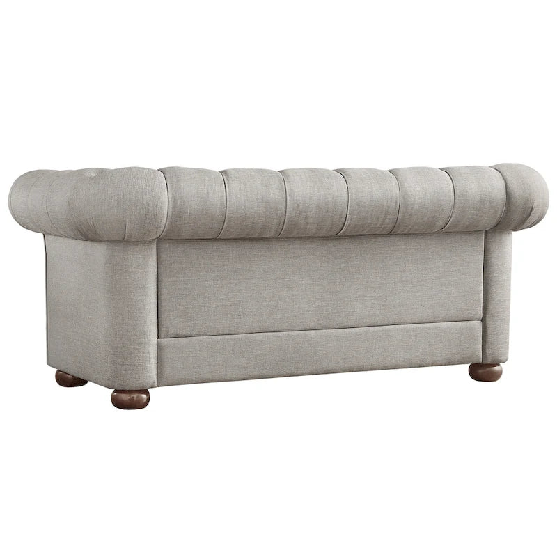 Causeuse capitonnée Chesterfield Knightsbridge à bras roulés