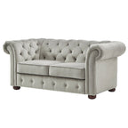 Causeuse capitonnée Chesterfield Knightsbridge à bras roulés