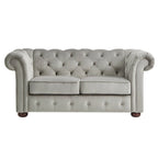 Causeuse capitonnée Chesterfield Knightsbridge à bras roulés