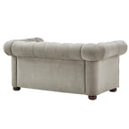 Causeuse capitonnée Chesterfield Knightsbridge à bras roulés