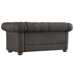 Causeuse capitonnée Chesterfield Knightsbridge à bras roulés