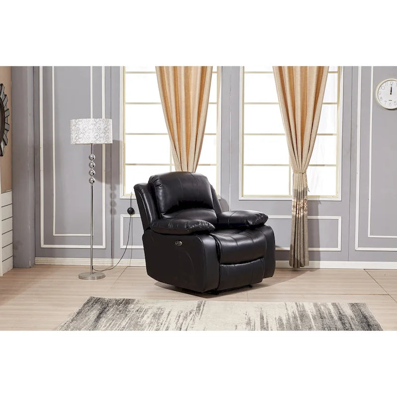 Fauteuil inclinable motorisé simple en cuir reconstitué 8018