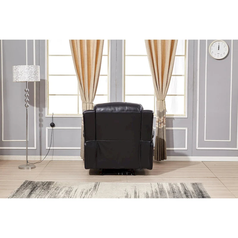 Fauteuil inclinable motorisé simple en cuir reconstitué 8018