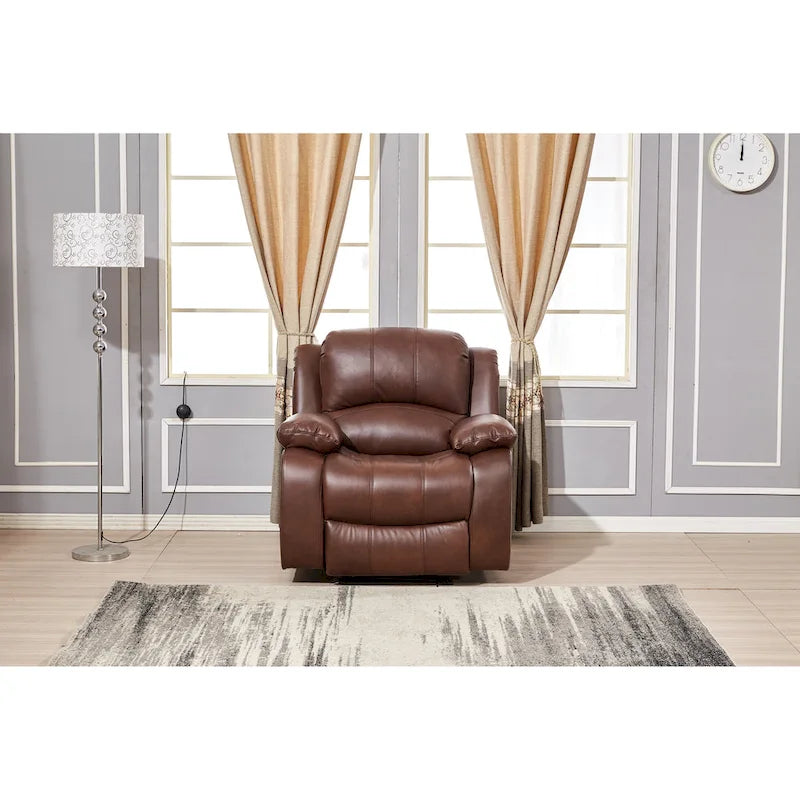 Fauteuil inclinable motorisé simple en cuir reconstitué 8018