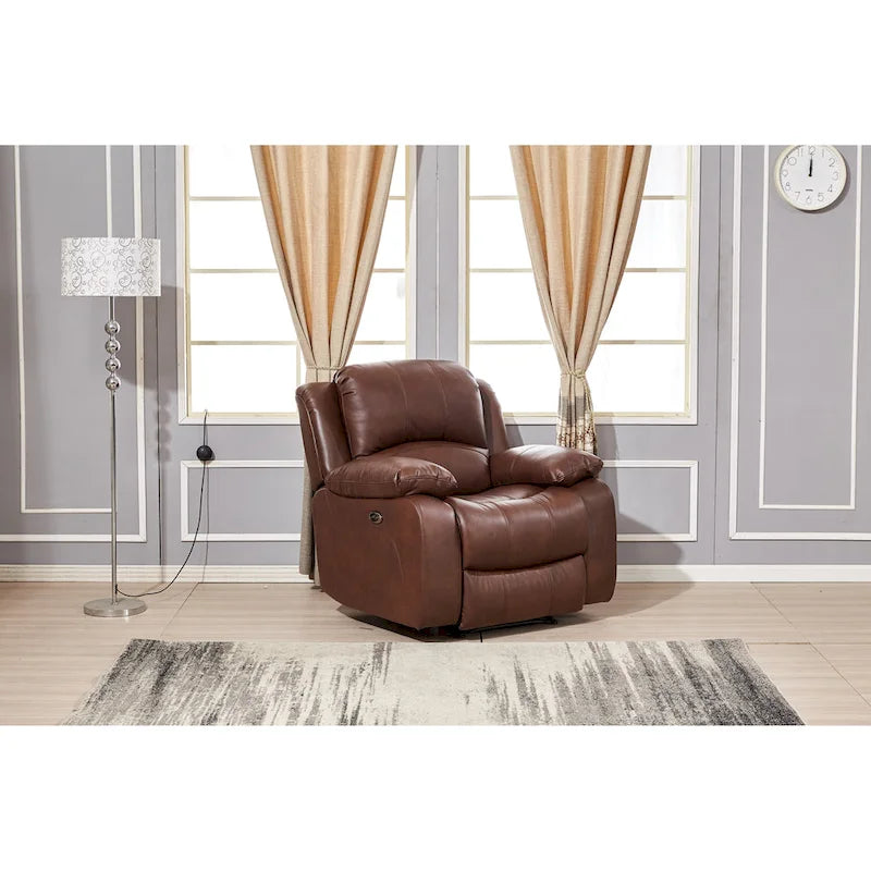Fauteuil inclinable motorisé simple en cuir reconstitué 8018
