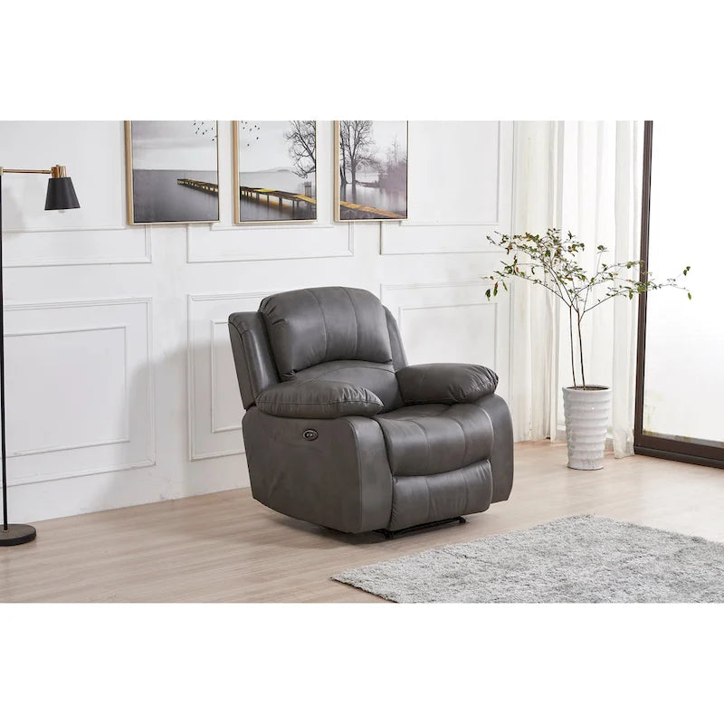 Fauteuil inclinable motorisé simple en cuir reconstitué 8018