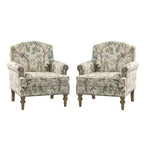 Fauteuil Yahweh Farmhouse avec têtes de clous et accoudoirs roulés par HULALA HOME (Lot de 2)