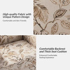Fauteuil Yahweh Farmhouse avec têtes de clous et accoudoirs roulés par HULALA HOME (Lot de 2)