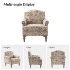 Fauteuil Yahweh Farmhouse avec têtes de clous et accoudoirs roulés par HULALA HOME (Lot de 2)