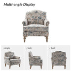 Fauteuil Yahweh Farmhouse avec têtes de clous et accoudoirs roulés par HULALA HOME (Lot de 2)