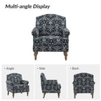 Fauteuil Yahweh Farmhouse avec têtes de clous et accoudoirs roulés par HULALA HOME (Lot de 2)