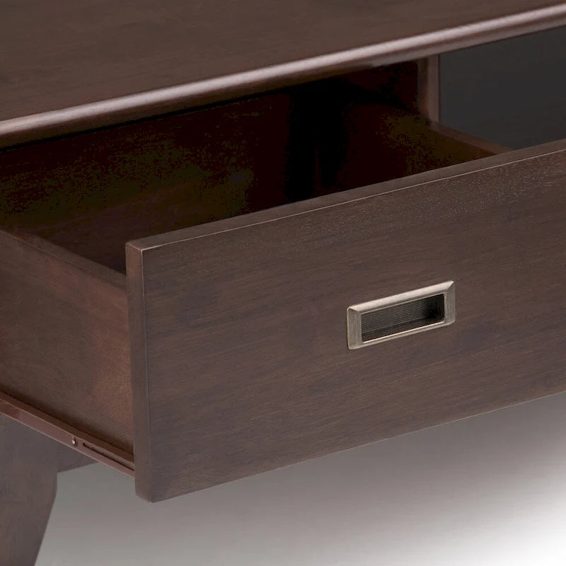 Table basse rectangulaire WYNDENHALL Tierney en bois massif, 48 pouces de large, style moderne du milieu du siècle - 48 L x 22 P x 20 H