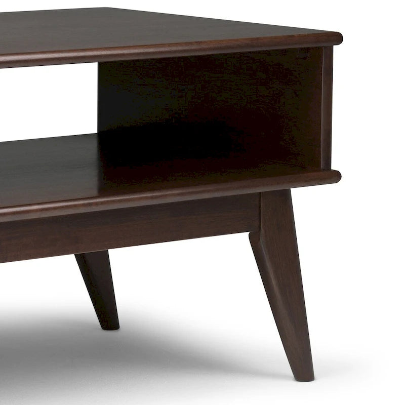 Table basse rectangulaire WYNDENHALL Tierney en bois massif, 48 pouces de large, style moderne du milieu du siècle - 48 L x 22 P x 20 H