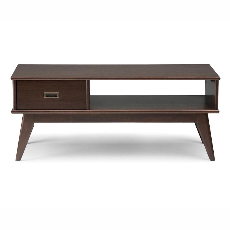 Table basse rectangulaire WYNDENHALL Tierney en bois massif, 48 pouces de large, style moderne du milieu du siècle - 48 L x 22 P x 20 H