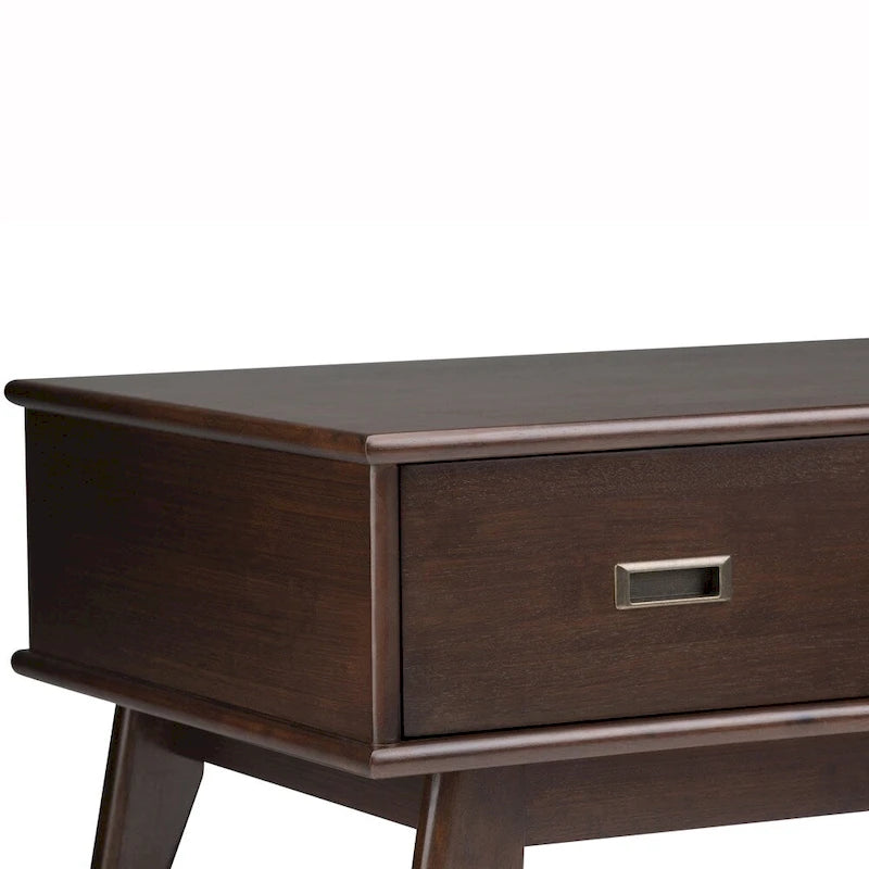 Table basse rectangulaire WYNDENHALL Tierney en bois massif, 48 pouces de large, style moderne du milieu du siècle - 48 L x 22 P x 20 H