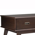 Table basse rectangulaire WYNDENHALL Tierney en bois massif, 48 pouces de large, style moderne du milieu du siècle - 48 L x 22 P x 20 H