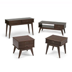 Table basse rectangulaire WYNDENHALL Tierney en bois massif, 48 pouces de large, style moderne du milieu du siècle - 48 L x 22 P x 20 H