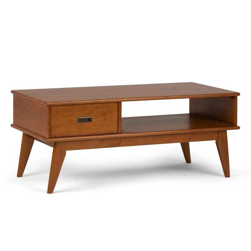 Table basse rectangulaire WYNDENHALL Tierney en bois massif, 48 pouces de large, style moderne du milieu du siècle - 48 L x 22 P x 20 H