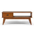 Table basse rectangulaire WYNDENHALL Tierney en bois massif, 48 pouces de large, style moderne du milieu du siècle - 48 L x 22 P x 20 H