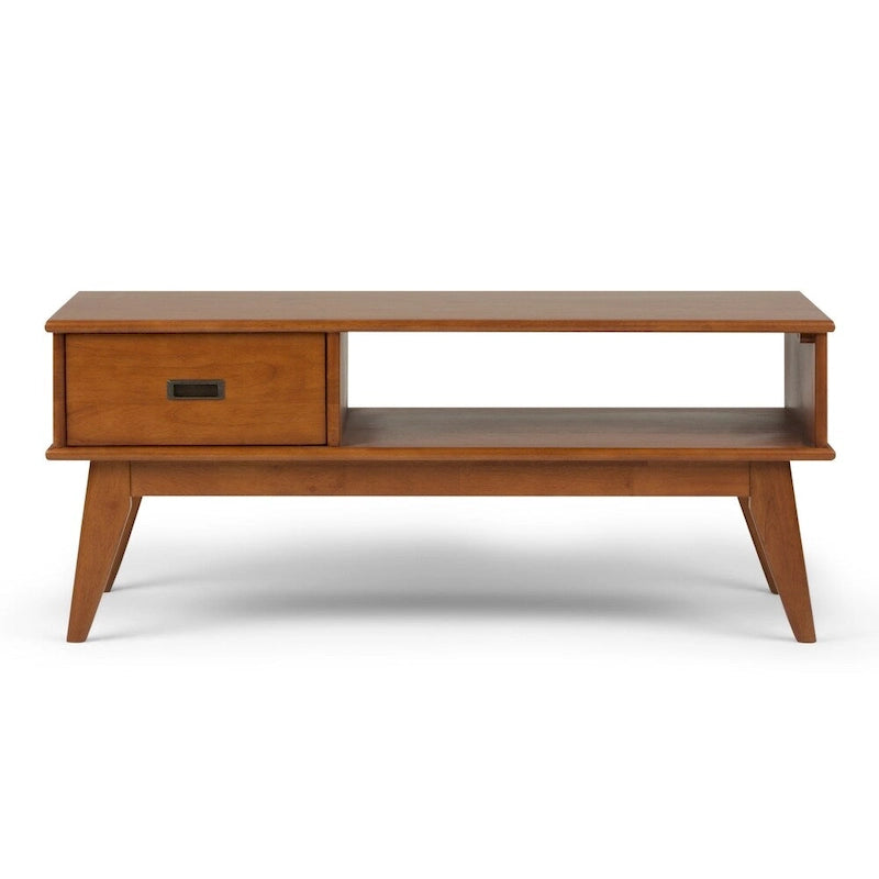 Table basse rectangulaire WYNDENHALL Tierney en bois massif, 48 pouces de large, style moderne du milieu du siècle - 48 L x 22 P x 20 H