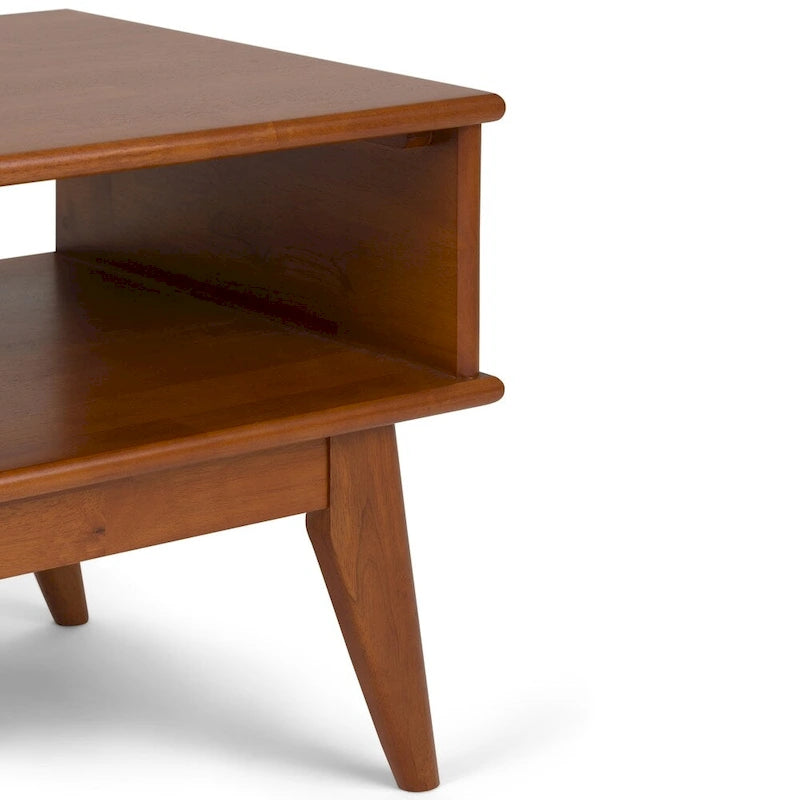 Table basse rectangulaire WYNDENHALL Tierney en bois massif, 48 pouces de large, style moderne du milieu du siècle - 48 L x 22 P x 20 H