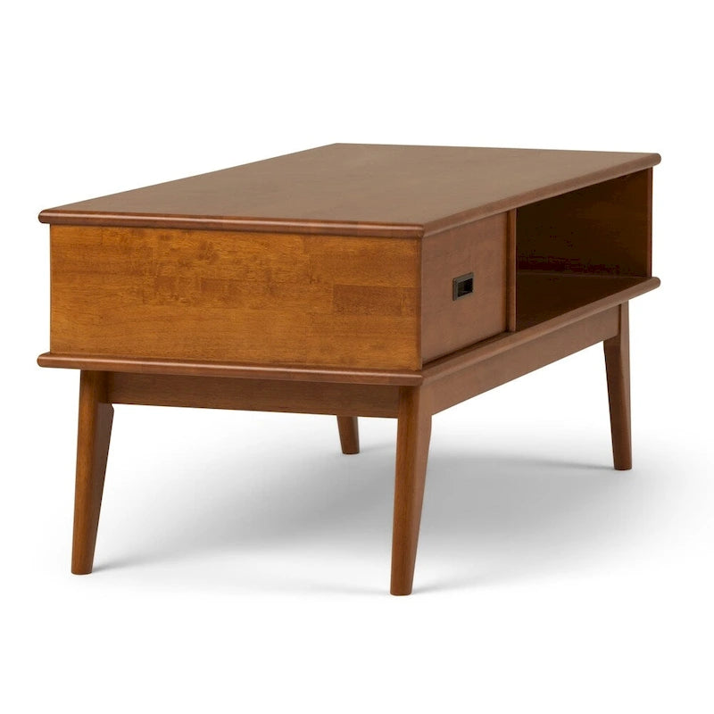 Table basse rectangulaire WYNDENHALL Tierney en bois massif, 48 pouces de large, style moderne du milieu du siècle - 48 L x 22 P x 20 H