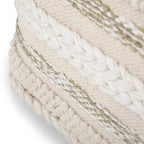 Silva Boho Square Pouf in Handloom Woven Pattern